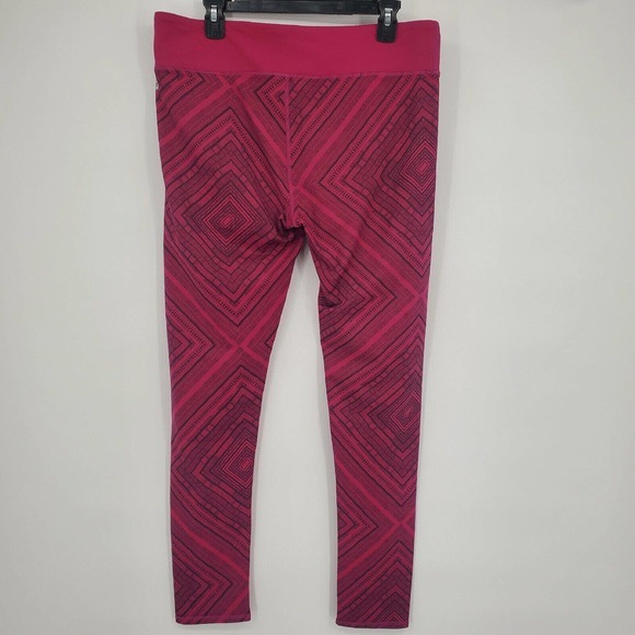 Fabletics Leggings Size XL Purple Print Stretch High Waisted Ankle - Picture 6 of 11